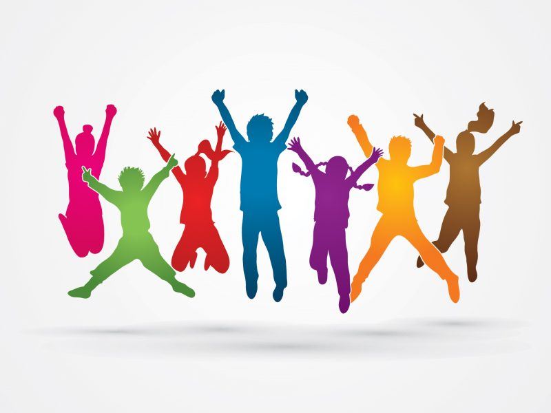  people jumping